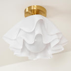 Modern Copper and Acrylic Semi-Flush Ceiling Light With Dimmable Glow — Halden Lighting