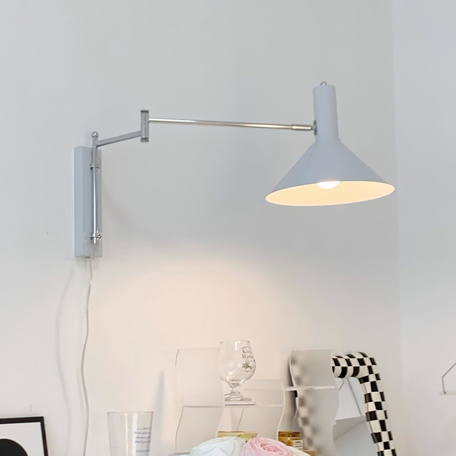 Retro Metal Wall Light With Tri-Colour LED Glow — Halden Lighting