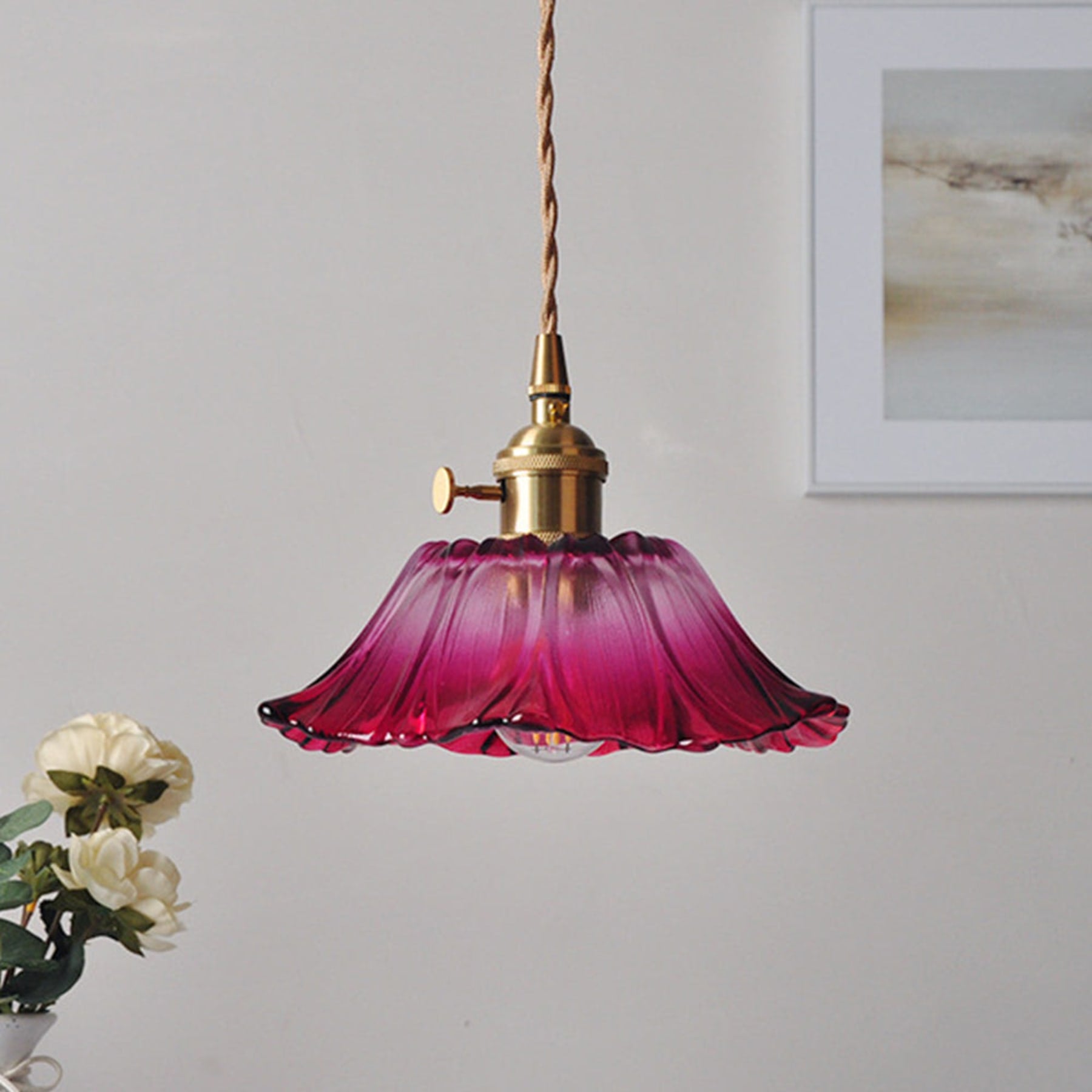 Bohemian Glass Pendant Light With Warm LED Glow — Halden Lighting