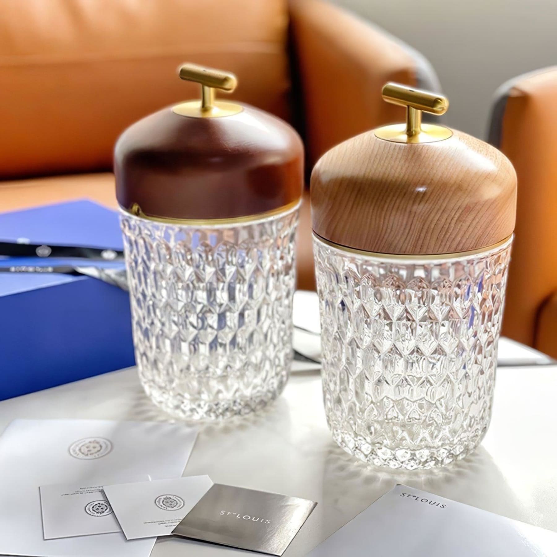 Modern Glass Table Lamp With USB Plug-In Convenience — Halden Lighting