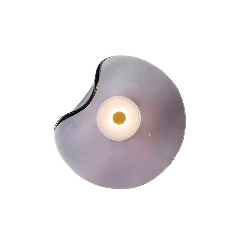 Modern Glass Wall Light With Warm LED Glow in Grey — Halden Lighting