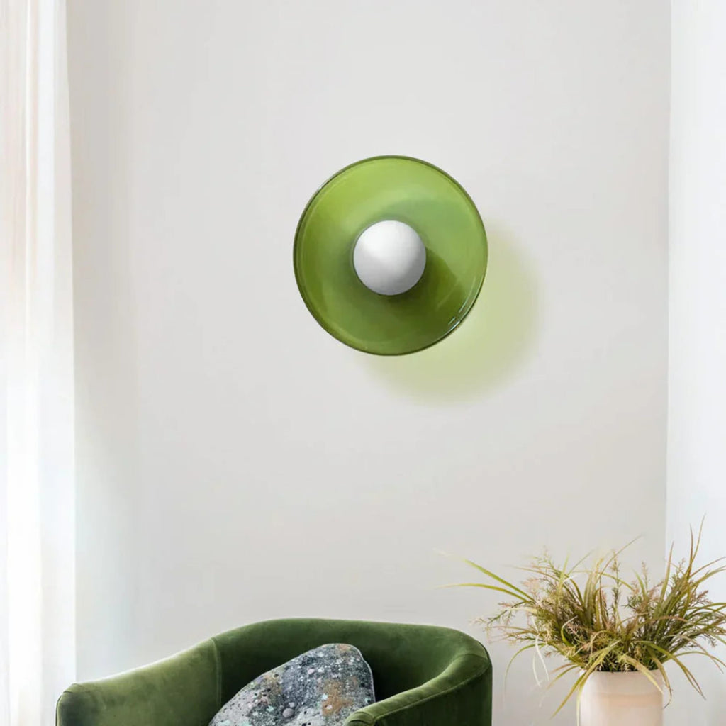 Retro Glass Flush Mount Ceiling Light With Warm LED Glow — Halden Lighting