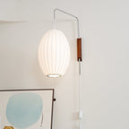 Retro Silk and Walnut Wall Light With Warm LED Glow — Halden Lighting