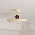 Modern Metal Semi-Flush Ceiling Light With Tri-Colour Dimming — Halden Lighting