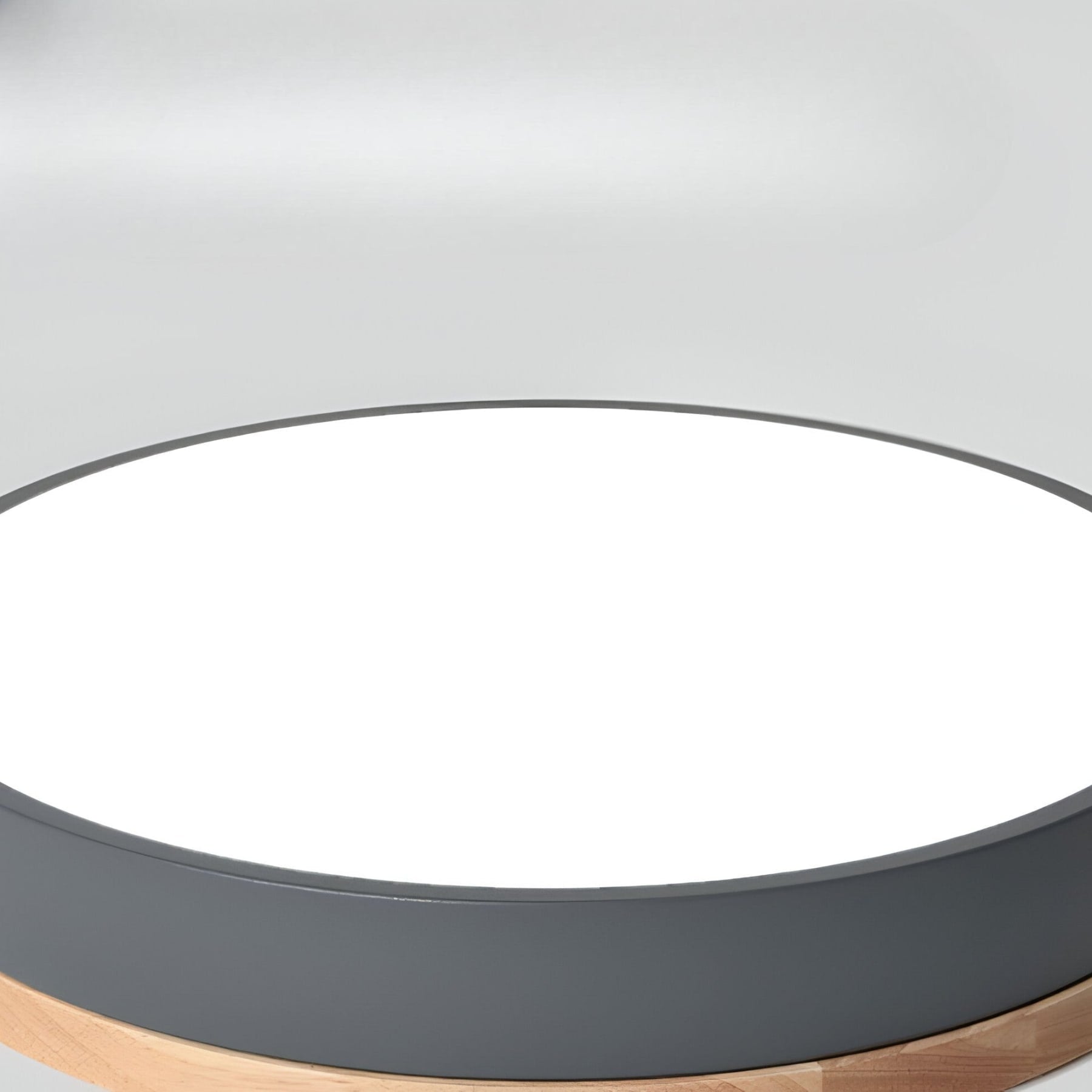 Modern Wood Flush Mount Ceiling Light With Remote Dimming — Halden Lighting