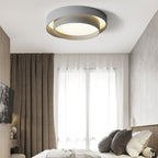 Modern Metal Flush Mount Ceiling Light With Cool Daylight Glow — Halden Lighting