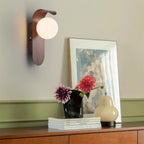 Modern Wood Wall Light With Tri-Colour LED Glow — Halden Lighting