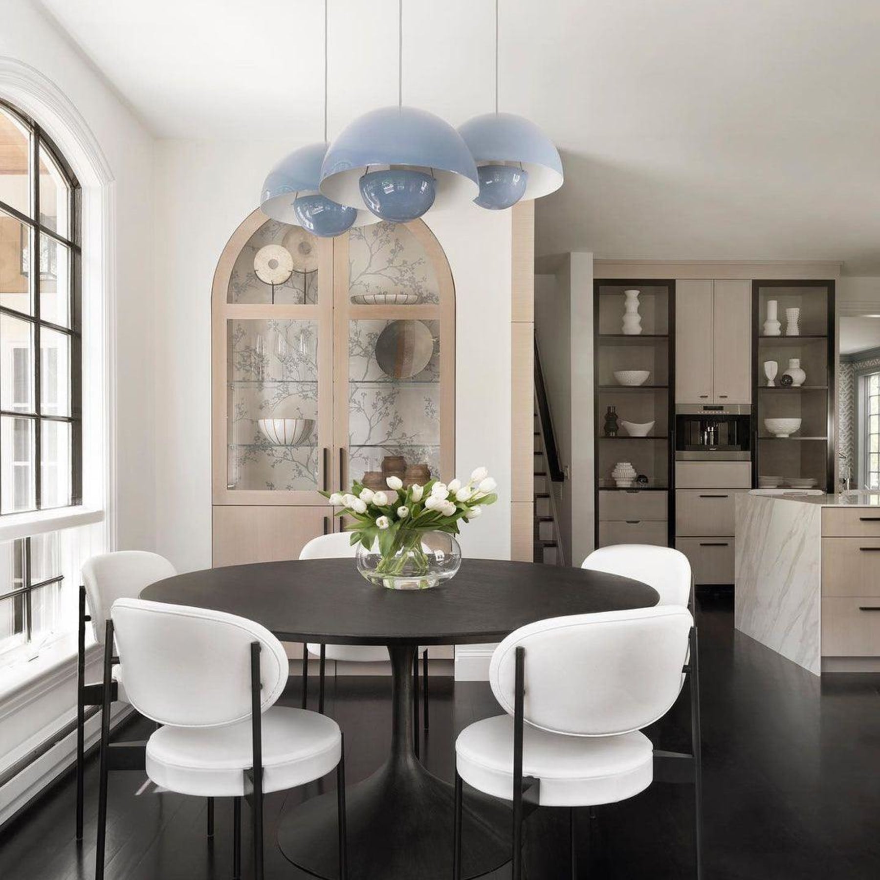 Modern Metal Dome Pendant Light With Integrated LED for Kitchen and Dining — Halden Lighting