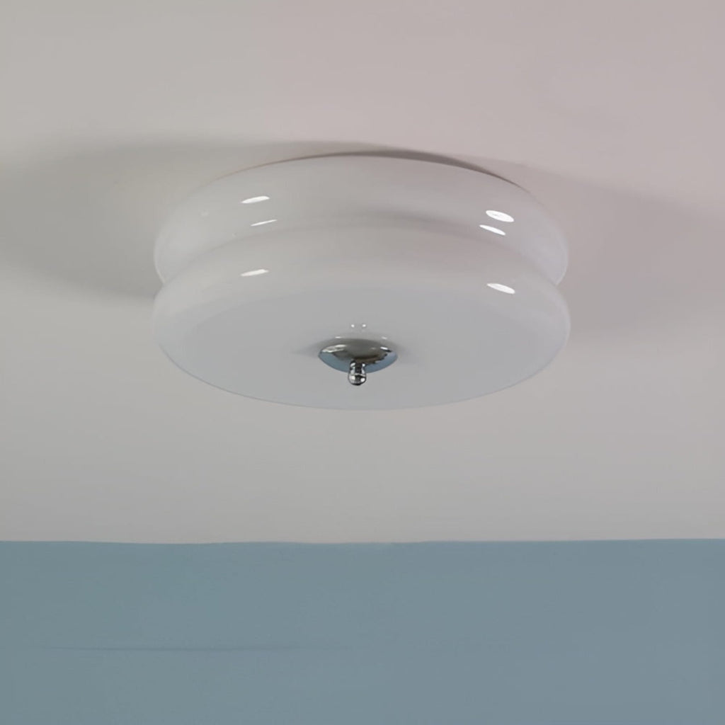 Retro Glass Flush Mount Ceiling Light For Living Room — Halden Lighting