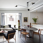 Modern Linear Metal Ceiling Light for Living Room — Halden Lighting