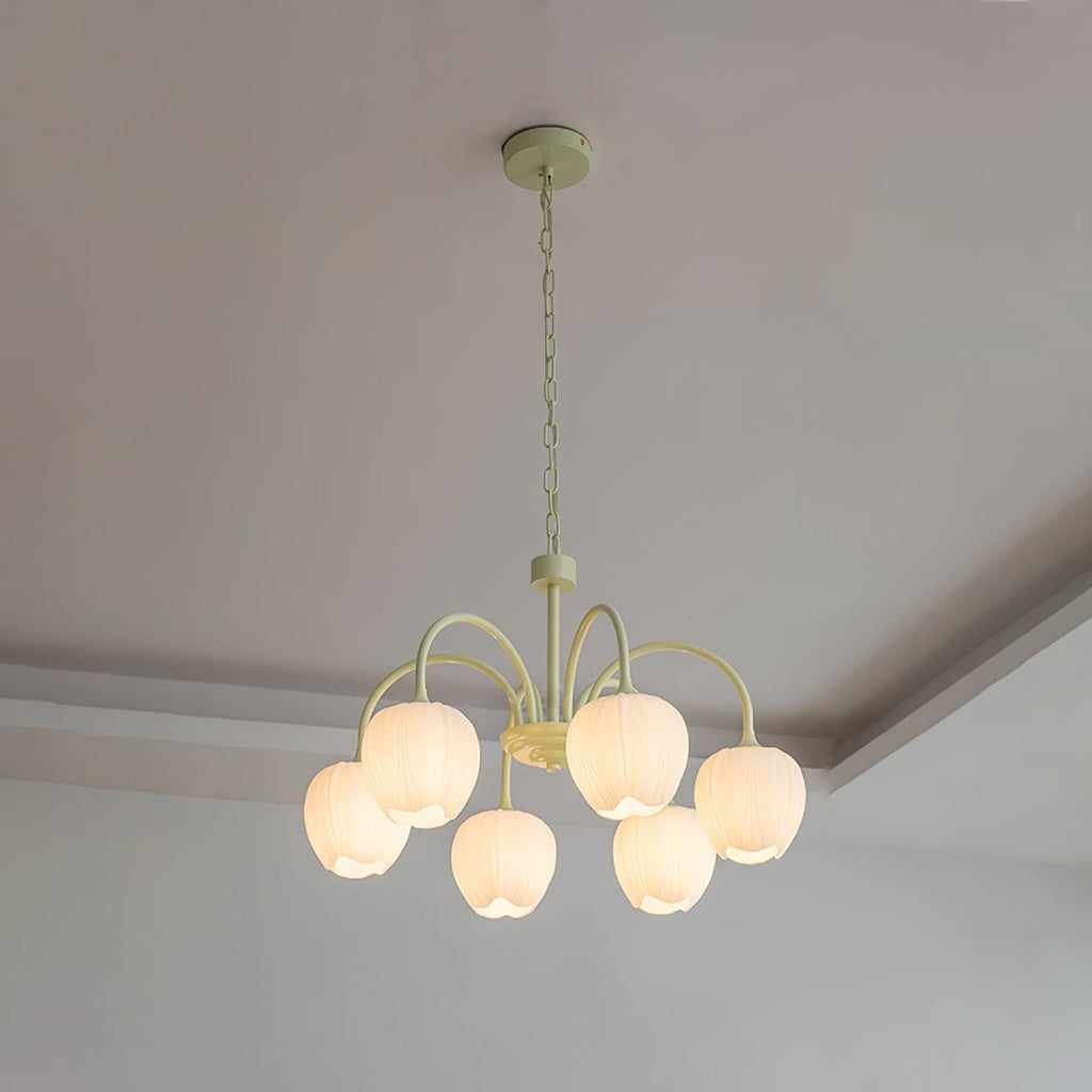 Retro Metal And Glass Chandelier With Included Bulbs For Living Room — Halden Lighting