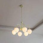 Retro Metal And Glass Chandelier With Included Bulbs For Living Room — Halden Lighting