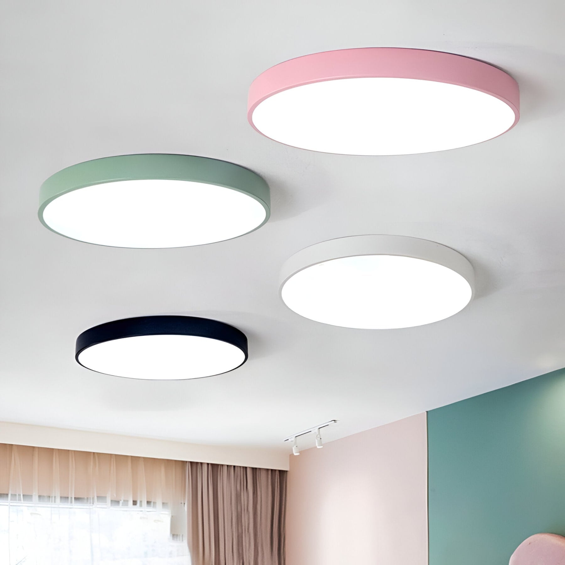 Modern Metal Flush Mount Ceiling Light With Stepless Dimming — Halden Lighting