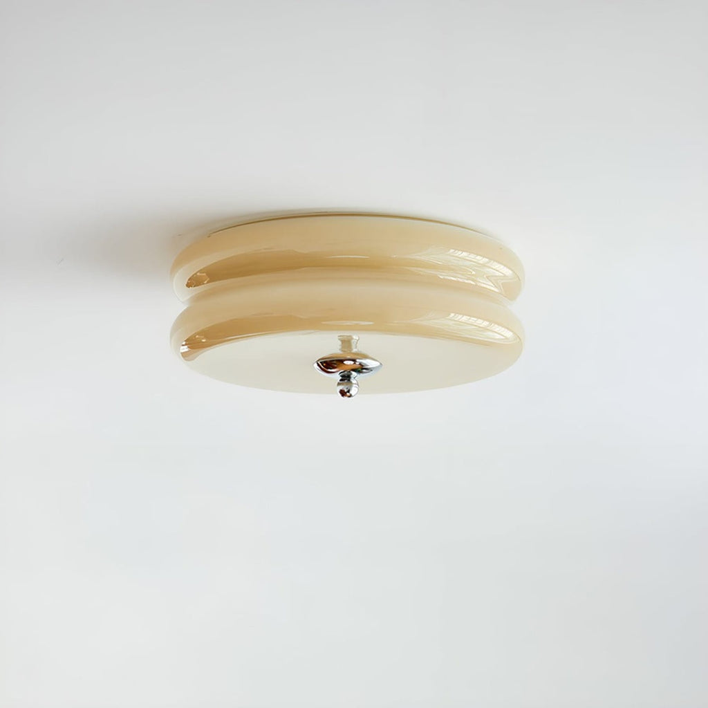 Retro Glass Flush Mount Ceiling Light For Living Room — Halden Lighting