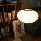 Modern Rice Paper Floor Lamp for Living Room and Bedroom — Halden Lighting