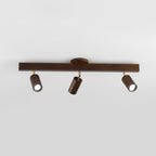 Modern Linear Walnut Wood Ceiling Light for Living Room in 80 x 22 cm (31" x 9") — Halden Lighting