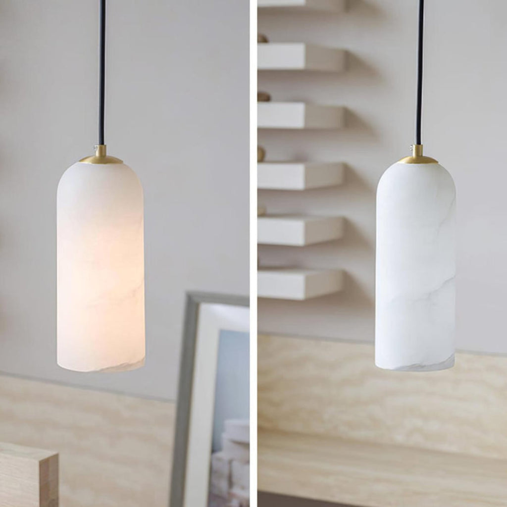 Modern Marble Pendant Light With Warm LED Glow — Halden Lighting