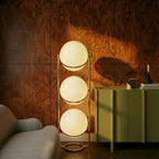 Modern Chrome Floor Lamp With Warm LED Glow for Living Room — Halden Lighting
