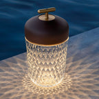 Modern Glass Table Lamp With USB Plug-In Convenience — Halden Lighting