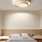 Modern Metal Flush Mount Ceiling Light With Cool Daylight Glow — Halden Lighting