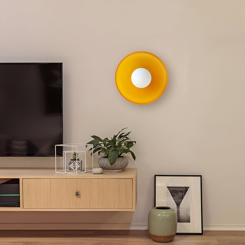 Retro Glass Flush Mount Ceiling Light With Warm LED Glow — Halden Lighting