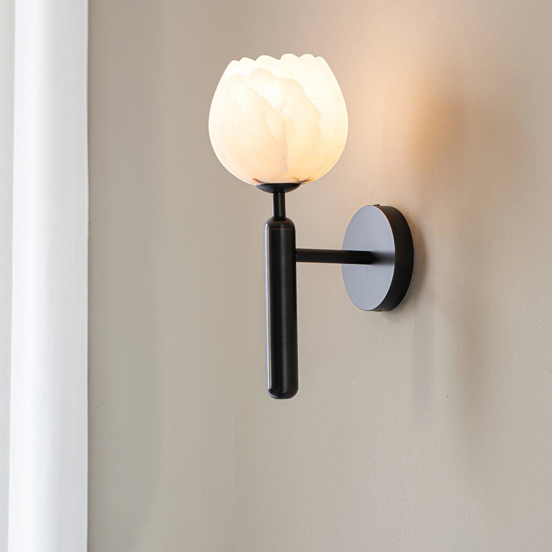 Modern Metal Wall Light With Integrated LED for Living Room — Halden Lighting