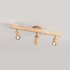Modern Linear Walnut Wood Ceiling Light for Living Room — Halden Lighting