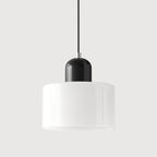 Modern Glass Pendant Light for Kitchen and Dining Room in White — Halden Lighting