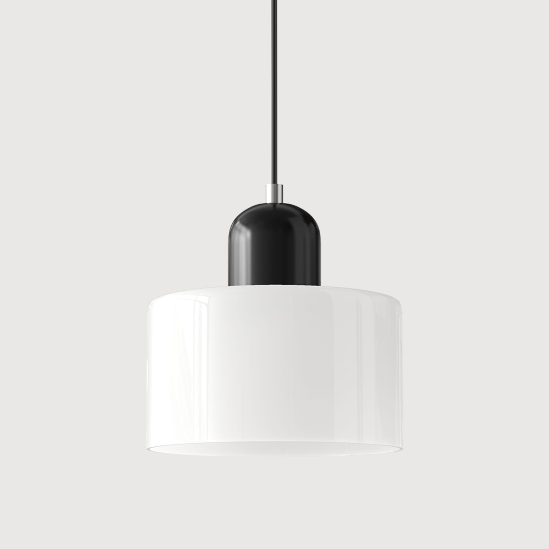 Modern Glass Pendant Light for Kitchen and Dining Room in White — Halden Lighting