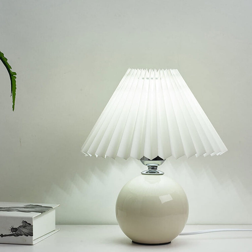 Retro Ceramic Table Lamp With Warm LED Glow — Halden Lighting
