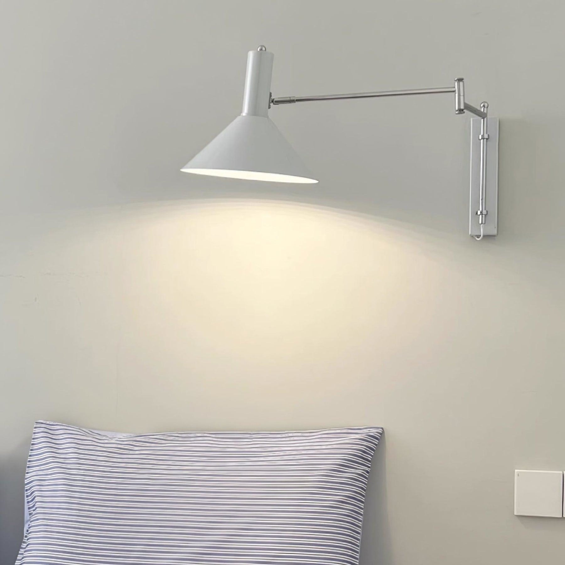 Retro Metal Wall Light With Tri-Colour LED Glow — Halden Lighting