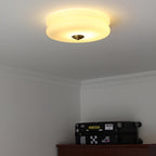Retro Glass Flush Mount Ceiling Light For Living Room — Halden Lighting