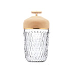 Modern Glass Table Lamp With USB Plug-In Convenience in Gold Brown — Halden Lighting