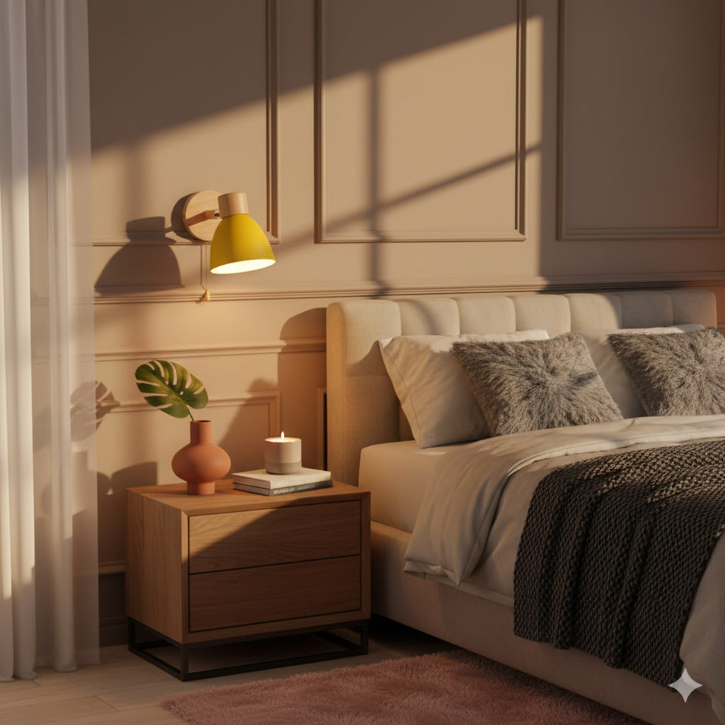 Modern Wood Wall Light With Matte Finish — Halden Lighting