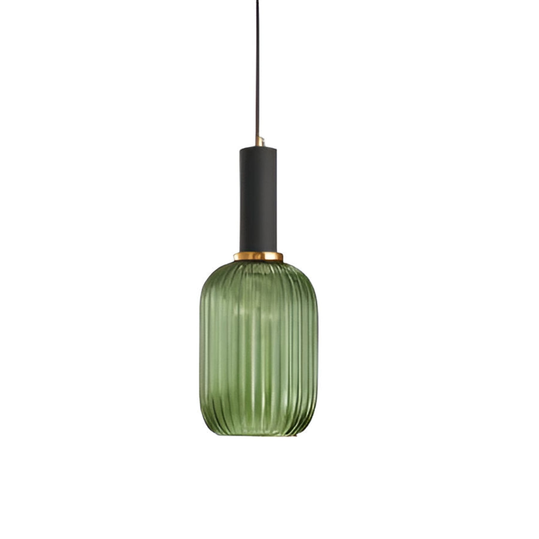 Modern Glass Pendant Light With Warm LED Glow in Green — Halden Lighting