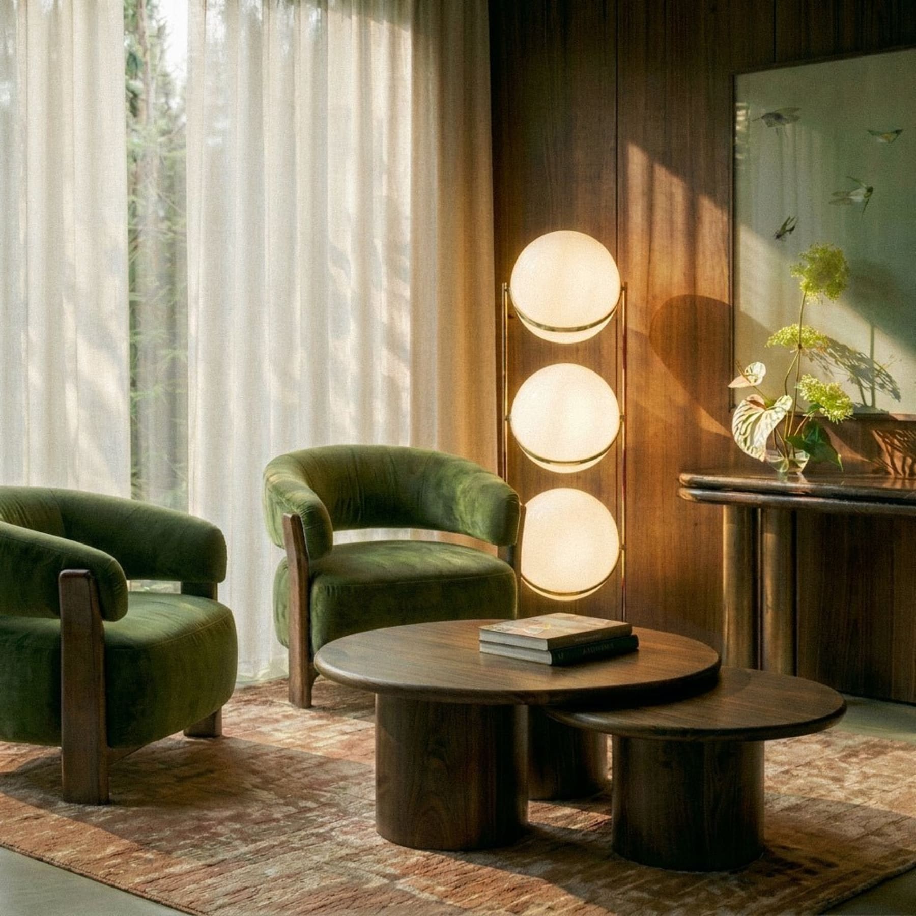 Modern Chrome Floor Lamp With Warm LED Glow for Living Room — Halden Lighting