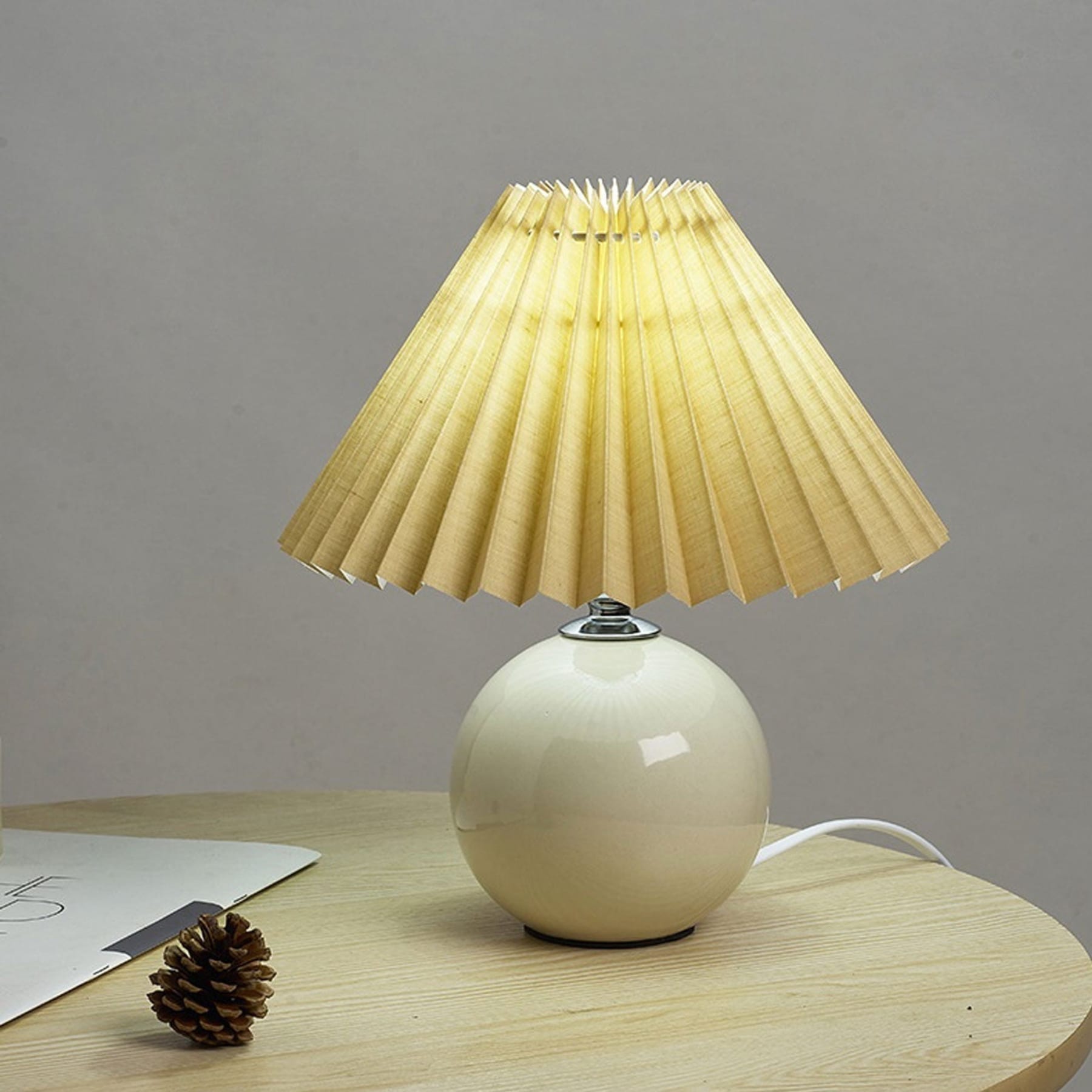 Retro Ceramic Table Lamp With Warm LED Glow — Halden Lighting