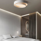 Modern Metal Flush Mount Ceiling Light With Cool Daylight Glow — Halden Lighting