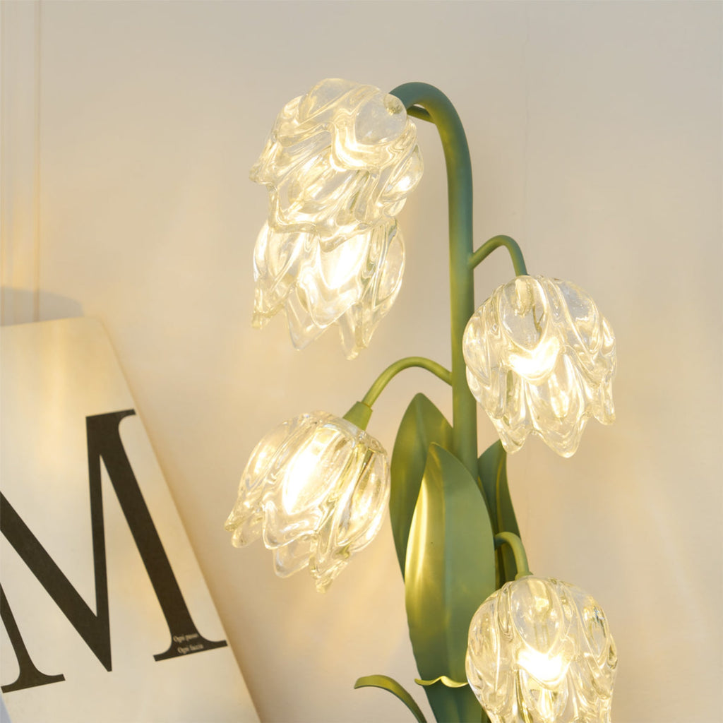 Retro Glass Table Lamp With Warm LED Glow — Halden Lighting