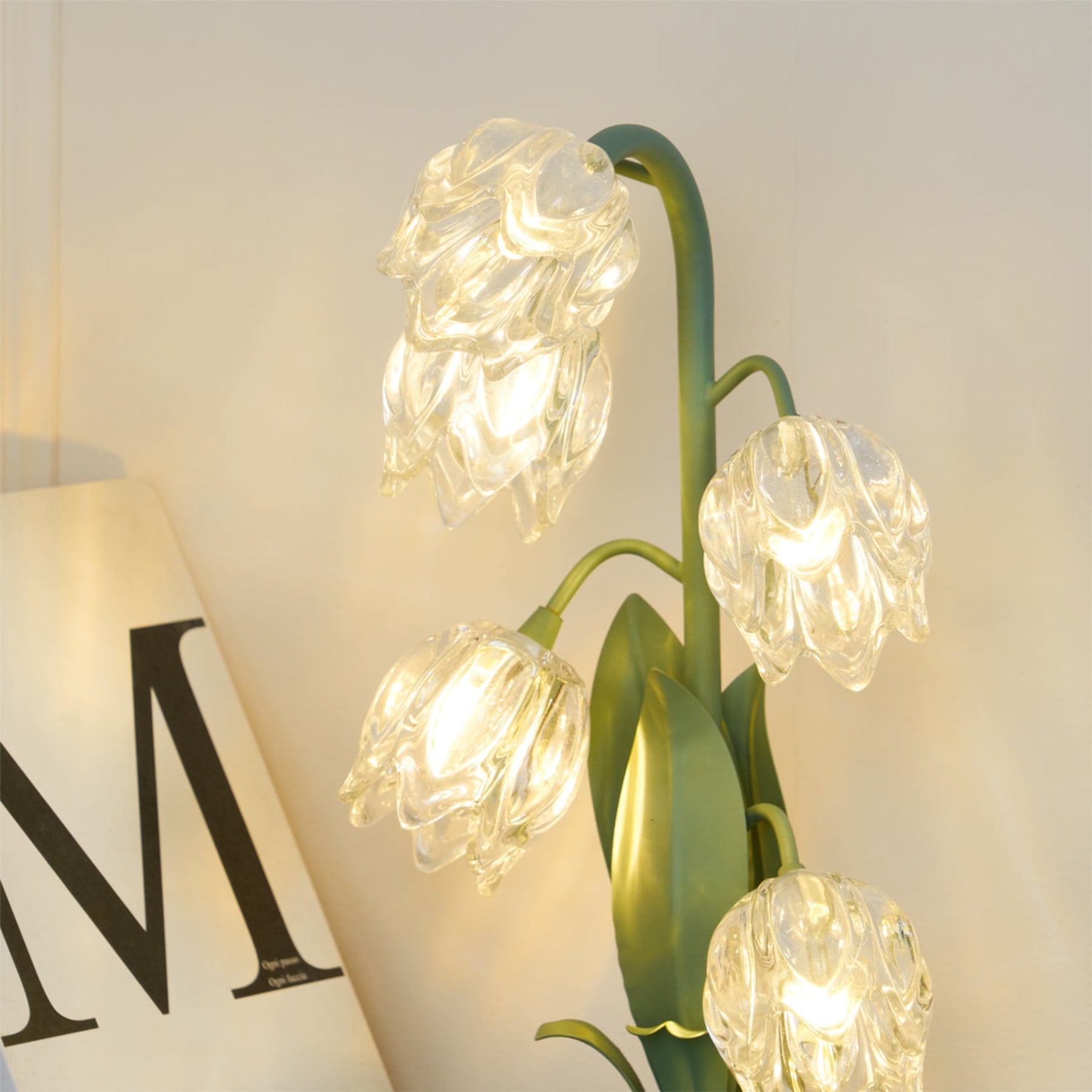 Retro Glass Table Lamp With Warm LED Glow — Halden Lighting