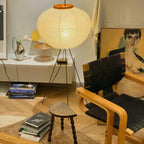 Modern Rice Paper Floor Lamp for Living Room and Bedroom — Halden Lighting