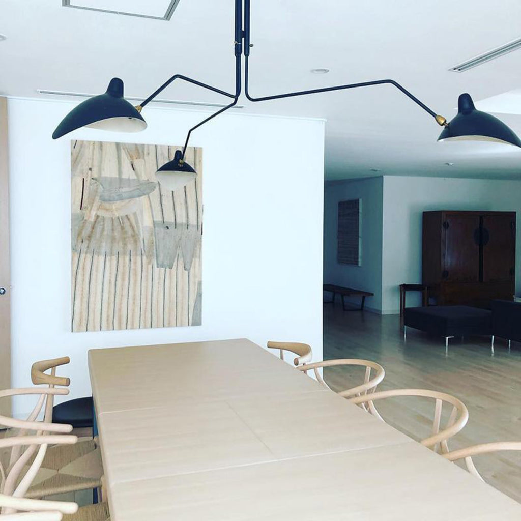 Modern Linear Metal Ceiling Light for Living Room — Halden Lighting