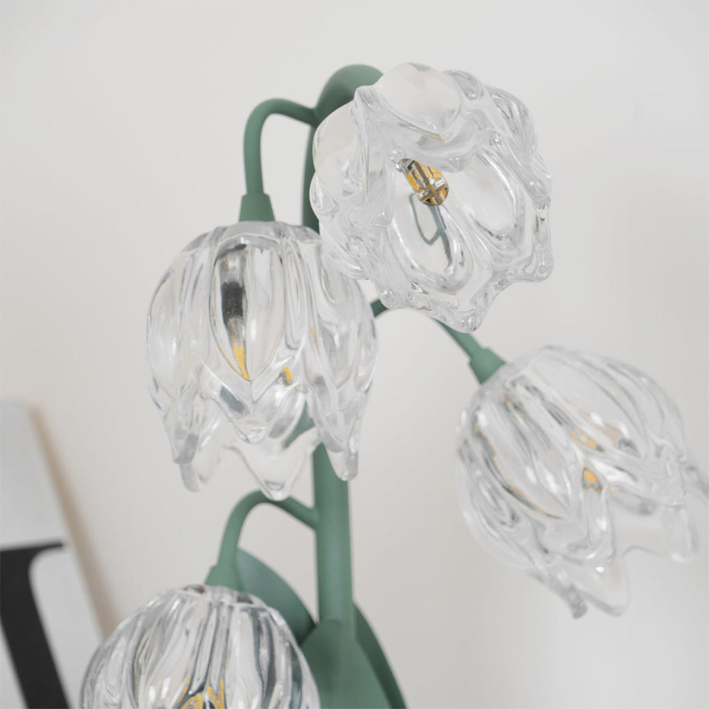 Retro Glass Table Lamp With Warm LED Glow — Halden Lighting