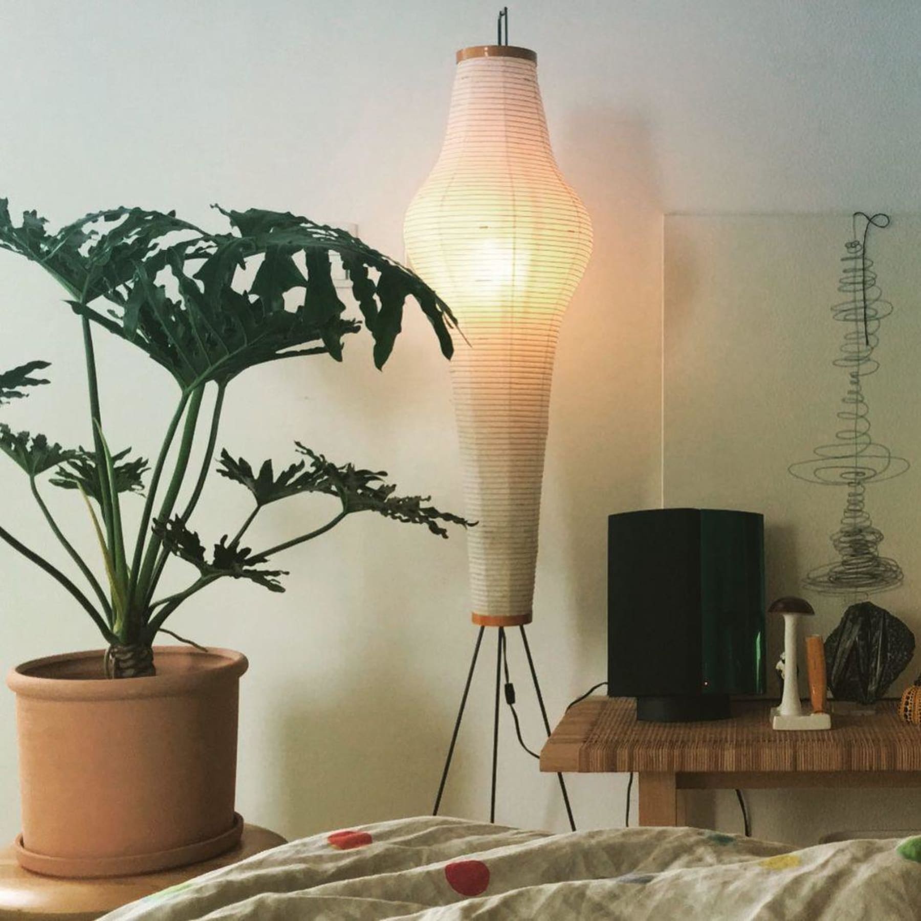 Modern Rice Paper Floor Lamp for Living Room and Bedroom — Halden Lighting