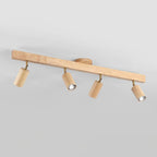 Modern Linear Walnut Wood Ceiling Light for Living Room — Halden Lighting