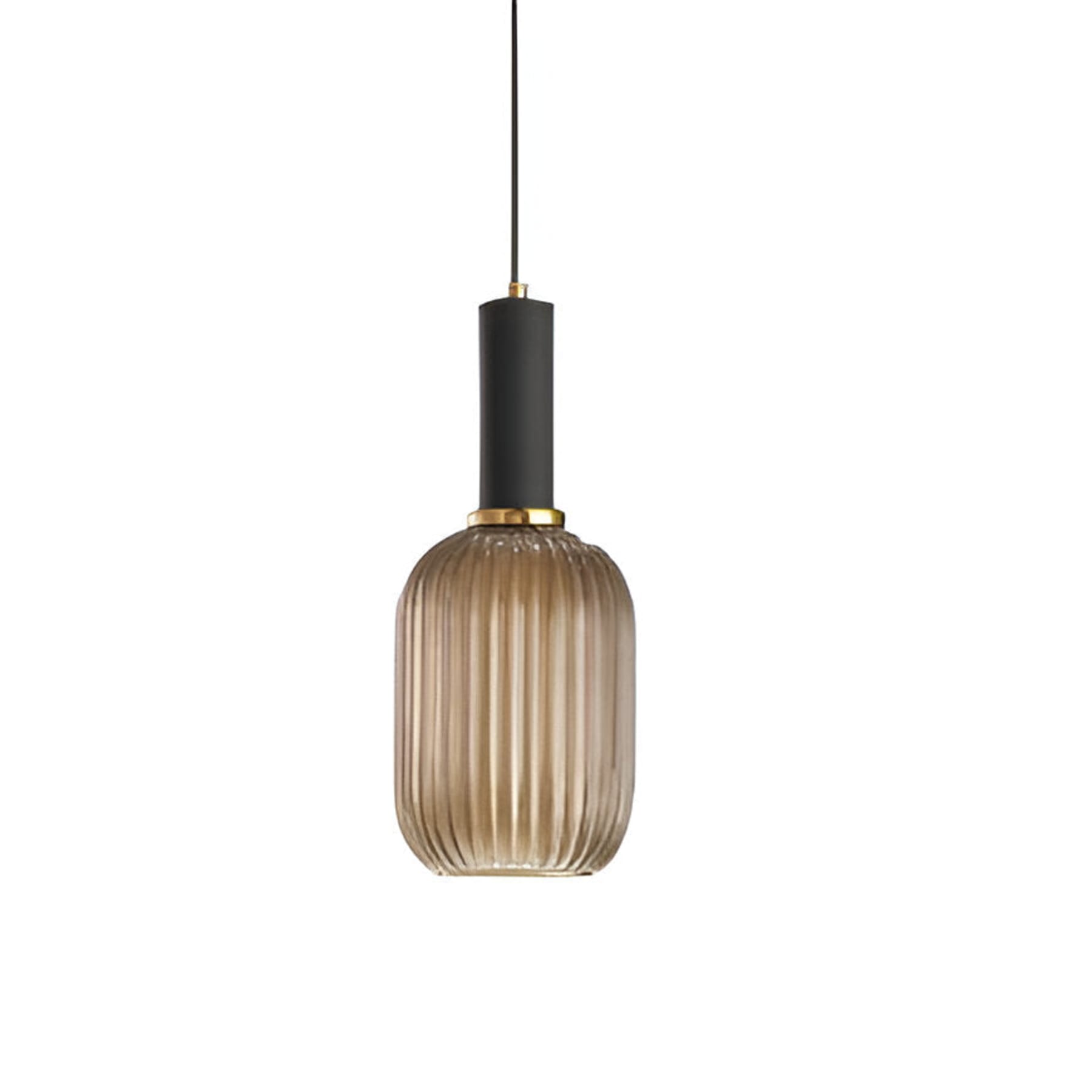 Modern Glass Pendant Light With Warm LED Glow in Gold — Halden Lighting