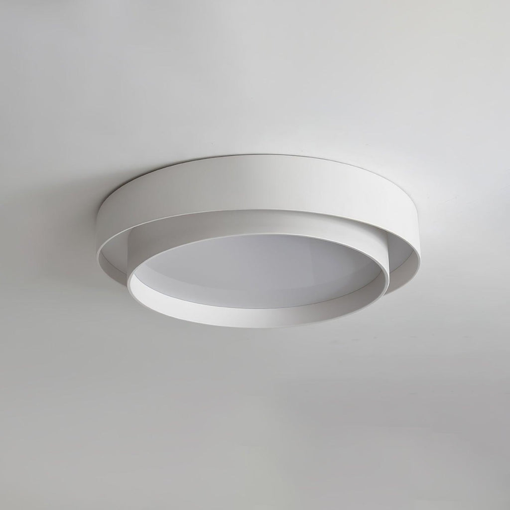 Modern Metal Flush Mount Ceiling Light With Cool Daylight Glow — Halden Lighting