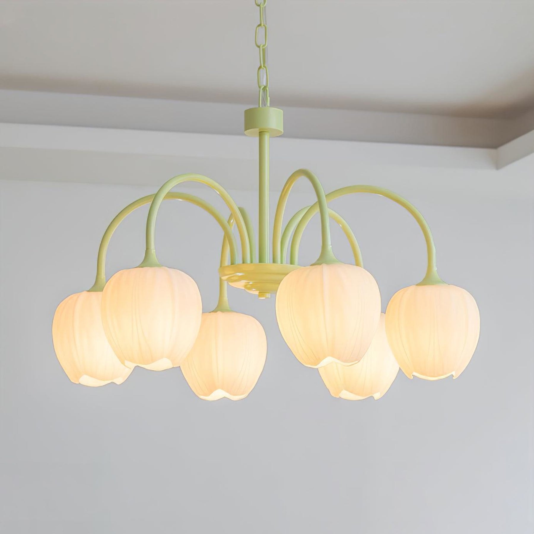 Retro Metal And Glass Chandelier With Included Bulbs For Living Room — Halden Lighting
