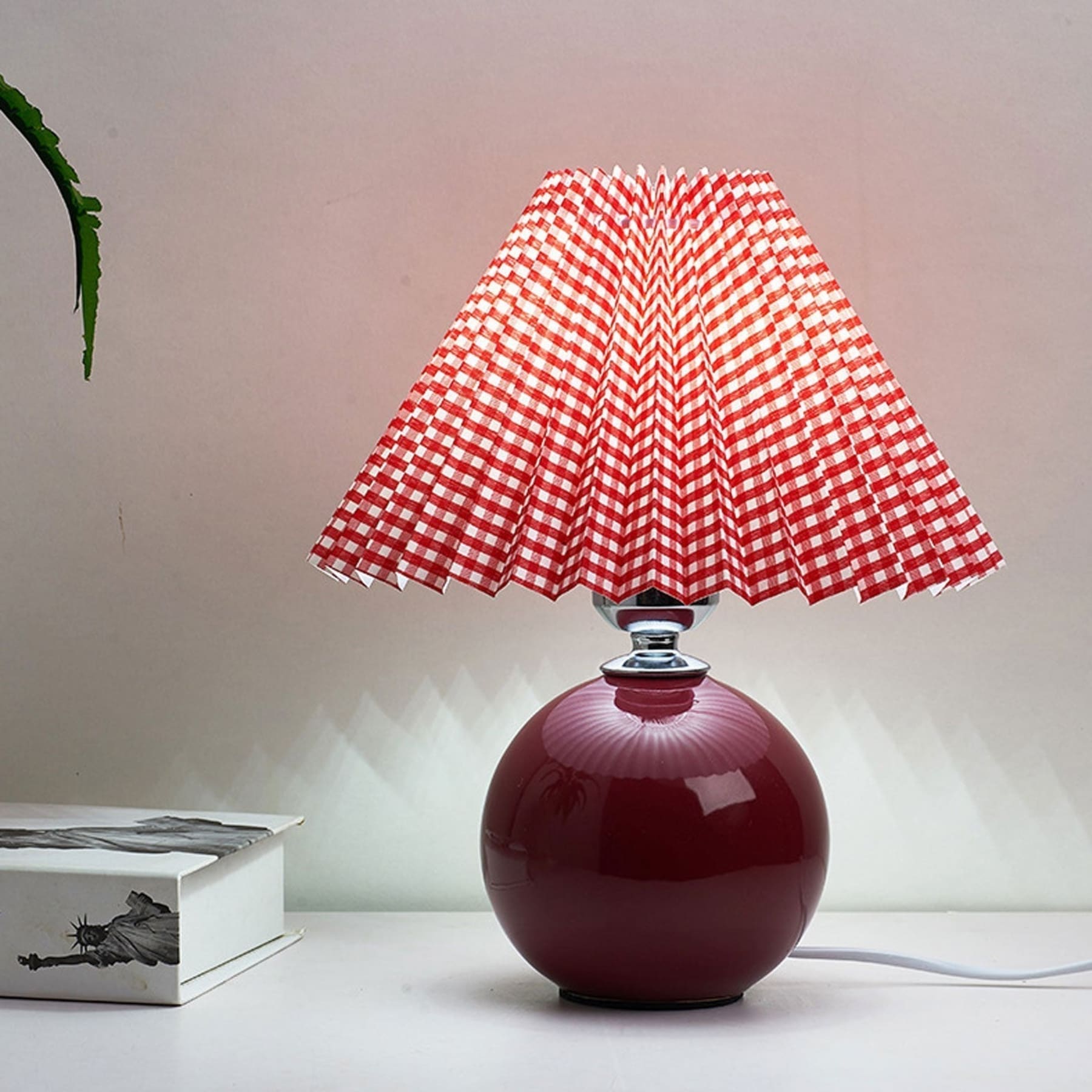Retro Ceramic Table Lamp With Warm LED Glow — Halden Lighting