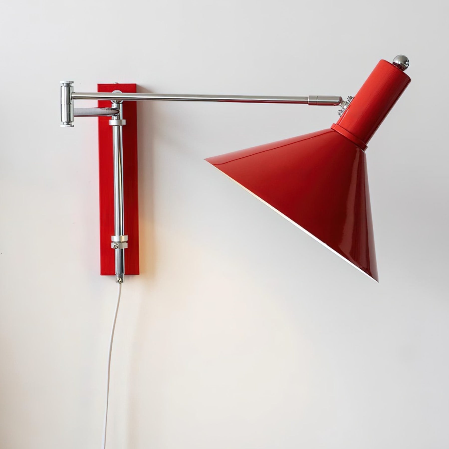 Retro Metal Wall Light With Tri-Colour LED Glow — Halden Lighting